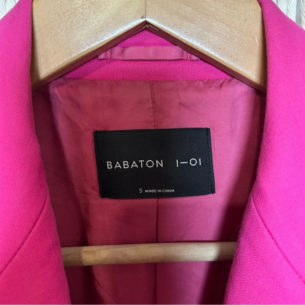 Aritzia Babaton fuchsia oversized blazer 100% Cotton Women’s Size Small - Picture 10 of 16